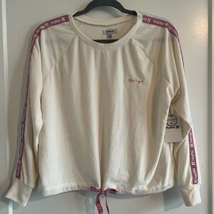 Hurley Cream and Pink Long Sleeve Tee